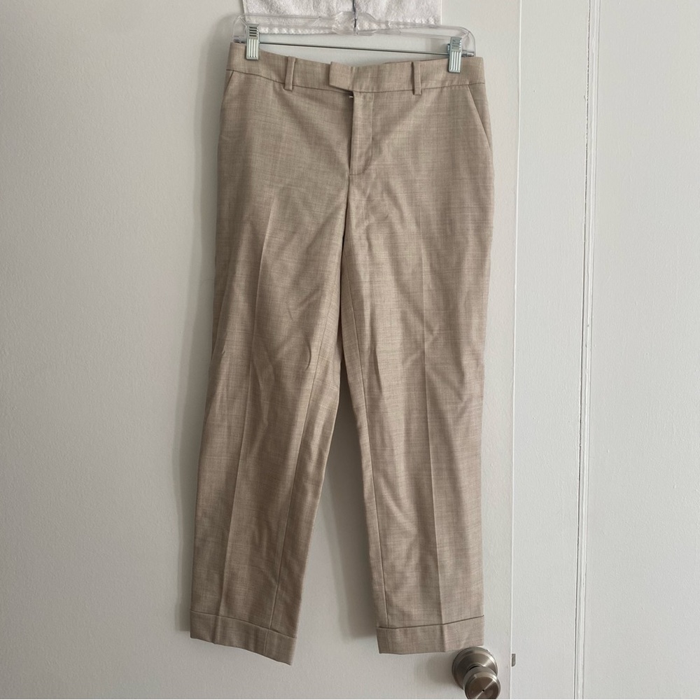 Club Monaco beige slack pants. Wool/polyester blend. In excellent condition.
